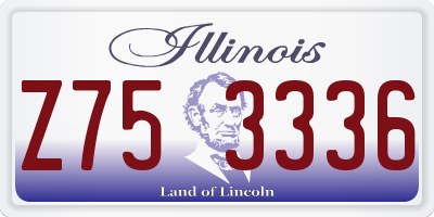 IL license plate Z753336