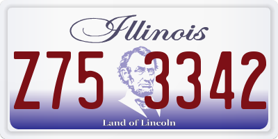 IL license plate Z753342