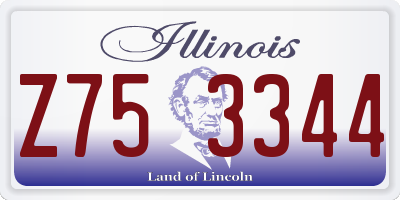 IL license plate Z753344