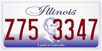 IL license plate Z753347