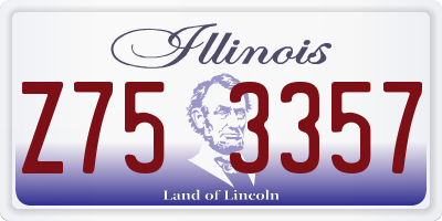 IL license plate Z753357