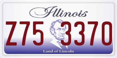 IL license plate Z753370