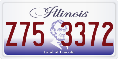 IL license plate Z753372