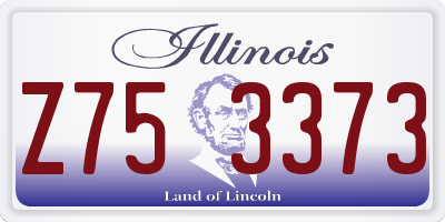IL license plate Z753373
