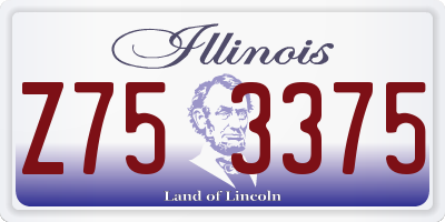 IL license plate Z753375