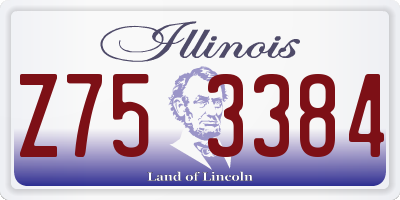 IL license plate Z753384