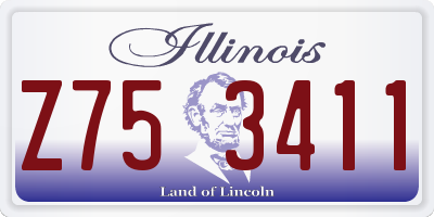 IL license plate Z753411