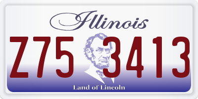 IL license plate Z753413