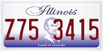IL license plate Z753415