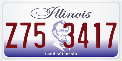 IL license plate Z753417