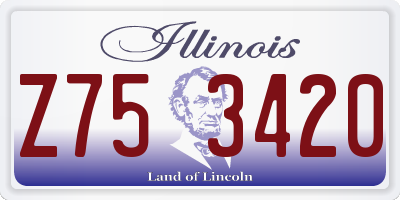 IL license plate Z753420