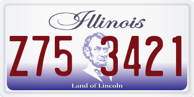 IL license plate Z753421