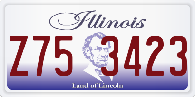 IL license plate Z753423