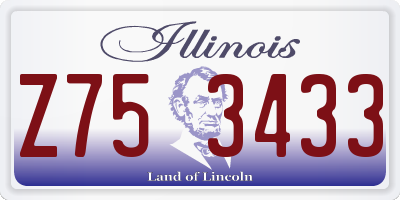 IL license plate Z753433