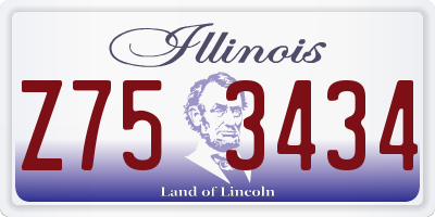 IL license plate Z753434