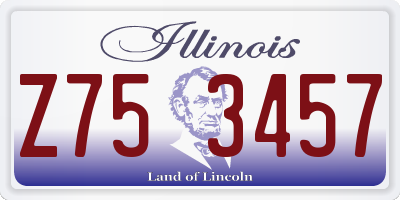 IL license plate Z753457