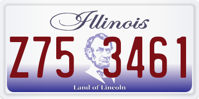 IL license plate Z753461