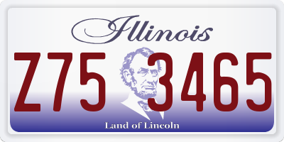 IL license plate Z753465