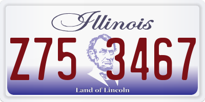 IL license plate Z753467