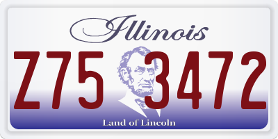 IL license plate Z753472