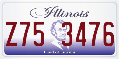 IL license plate Z753476