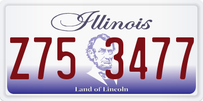 IL license plate Z753477