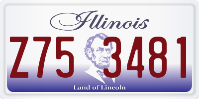 IL license plate Z753481