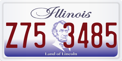IL license plate Z753485