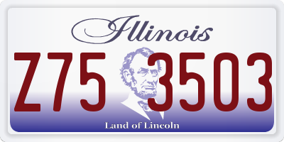IL license plate Z753503