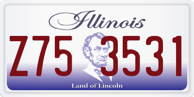 IL license plate Z753531