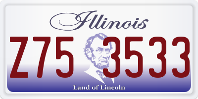 IL license plate Z753533