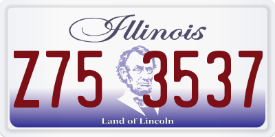 IL license plate Z753537
