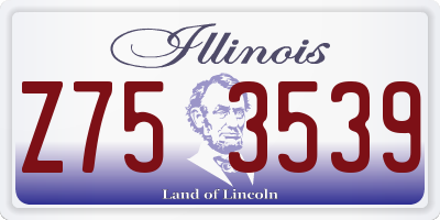 IL license plate Z753539