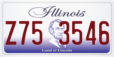 IL license plate Z753546