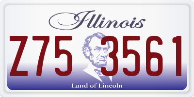 IL license plate Z753561