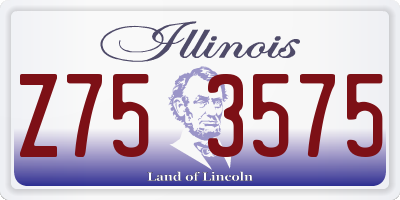 IL license plate Z753575