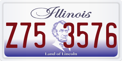 IL license plate Z753576