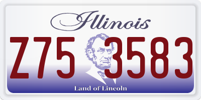 IL license plate Z753583