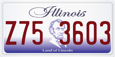 IL license plate Z753603