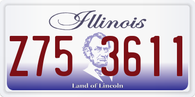 IL license plate Z753611