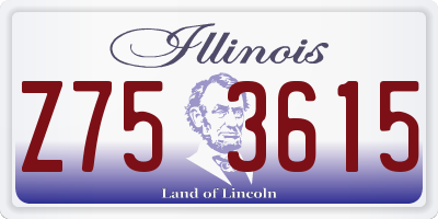IL license plate Z753615