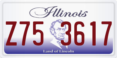 IL license plate Z753617