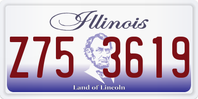 IL license plate Z753619