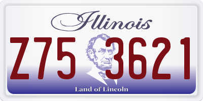 IL license plate Z753621