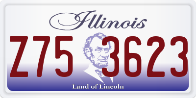 IL license plate Z753623