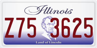 IL license plate Z753625