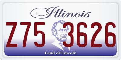 IL license plate Z753626