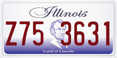 IL license plate Z753631