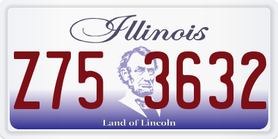 IL license plate Z753632