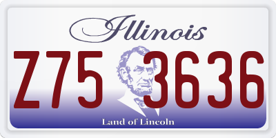 IL license plate Z753636